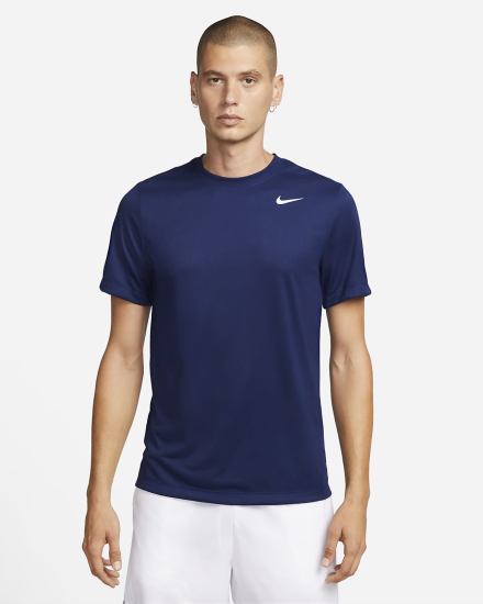 Camiseta Nike Dri-FIT Fitness Hombre Azules Blancas | ZXTCY-4290