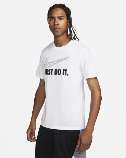 Camiseta Nike Dri-FIT "Just Do It." Basketball Hombre Blancas | SOZFJ-7186