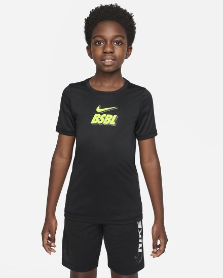 Camiseta Nike Dri-FIT Kids Niño Negras | UHVKO-7091