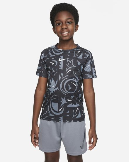 Camiseta Nike Dri-FIT Kids Training Top Niño Negras Blancas | RNZFW-8347