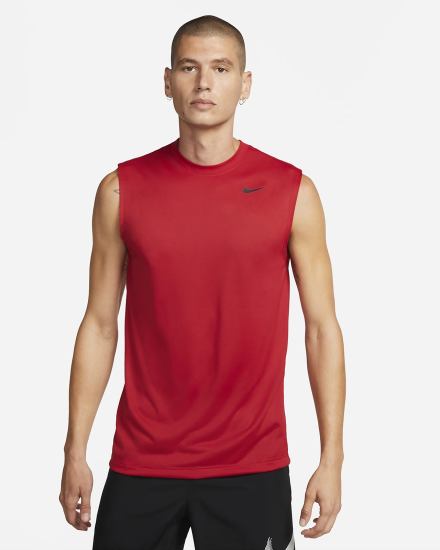 Camiseta Nike Dri-FIT Legend Sleeveless Fitness Hombre Rojas Negras | QEOKM-2057