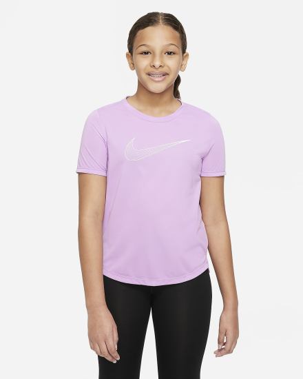 Camiseta Nike Dri-FIT One Kids Short-Sleeve Training Top (Extended Size) Niña Moradas Verde Menta | TFZWJ-8651