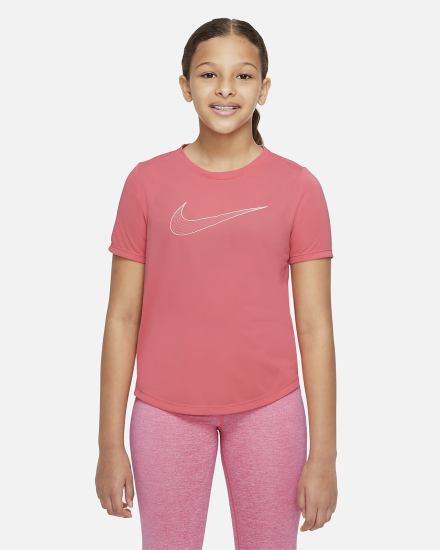 Camiseta Nike Dri-FIT One Kids Short-Sleeve Training Top (Extended Size) Niña Rosas Azules | ZXPNC-5461