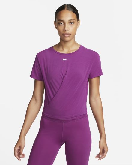 Camiseta Nike Dri-FIT One Luxe Twist Cropped Short-Sleeve Top Mujer Moradas | RXPOS-2103