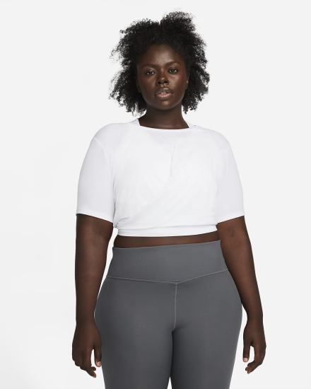 Camiseta Nike Dri-FIT One Luxe Twist Cropped Short-Sleeve Top Mujer Blancas | XPGZD-7561