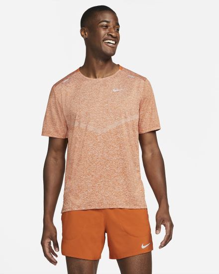 Camiseta Nike Dri-FIT Rise 365 Short-Sleeve Hombre Marrones | FERND-6418