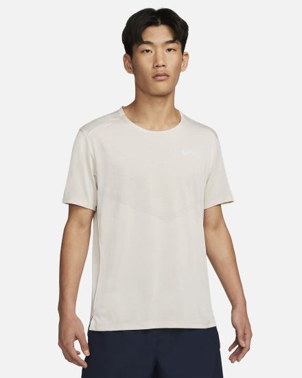 Camiseta Nike Dri-FIT Rise 365 Short-Sleeve Hombre Beige Claro | HJWZP-2630