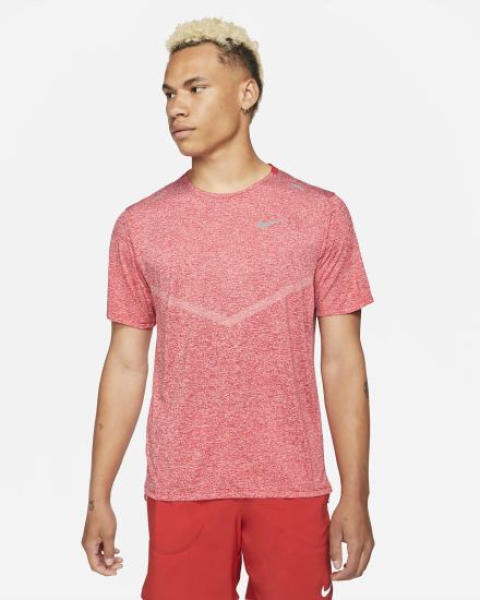Camiseta Nike Dri-FIT Rise 365 Short-Sleeve Hombre Rojas | MAPNQ-2478