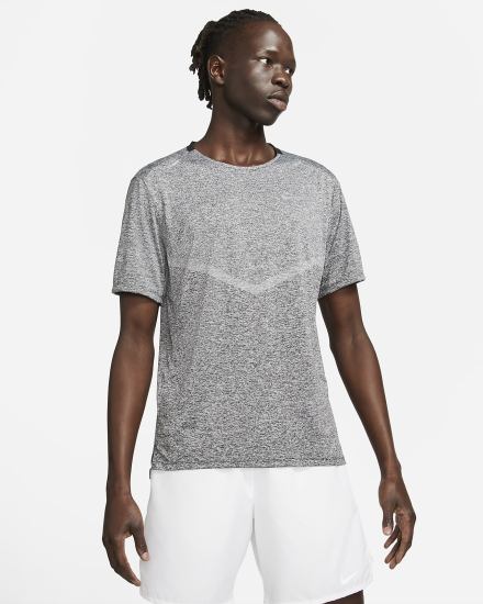 Camiseta Nike Dri-FIT Rise 365 Short-Sleeve Hombre Negras | PJVYU-7809
