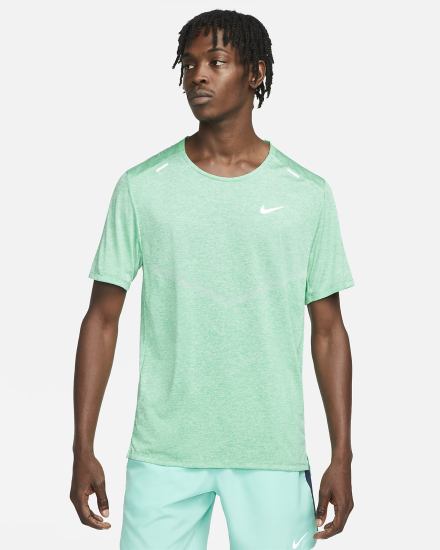 Camiseta Nike Dri-FIT Rise 365 Short-Sleeve Hombre Verde Menta | ZKDCJ-1075