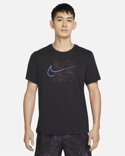 Camiseta Nike Dri-FIT Run Division Running Hombre Negras | XUNCP-7052
