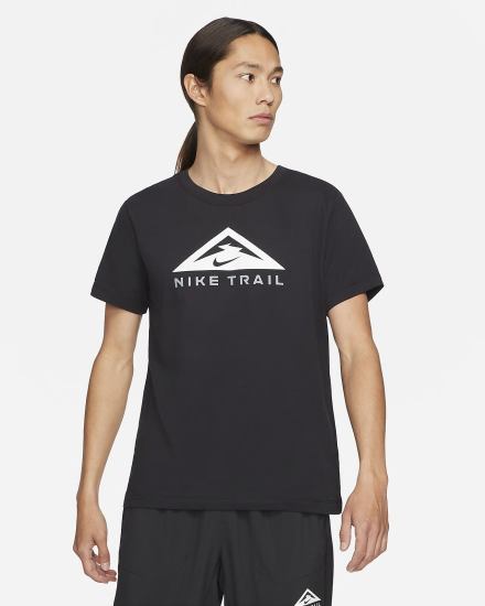 Camiseta Nike Dri-FIT Short-Sleeve Trail Running Hombre Negras | PKWQC-9467