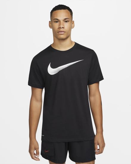 Camiseta Nike Dri-FIT Swoosh Training Hombre Negras | DUPVG-5391