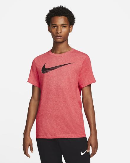 Camiseta Nike Dri-FIT Swoosh Training Hombre Rojas Claro | XVCNK-4729