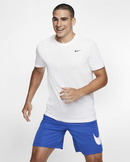Camiseta Nike Dri-FIT Training Hombre Blancas Negras | SHPED-9826