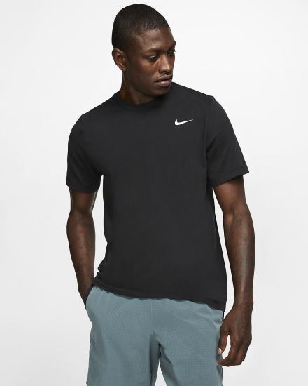 Camiseta Nike Dri-FIT Training Hombre Negras Blancas | SZIKN-3210