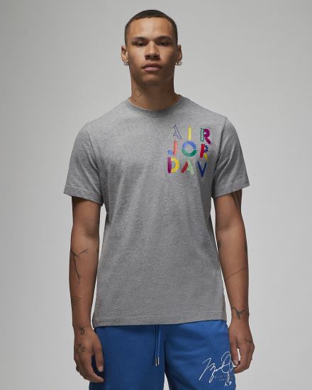 Camiseta Nike Jordan Brand Estampadas Hombre Gris Oscuro | RFZXV-6512