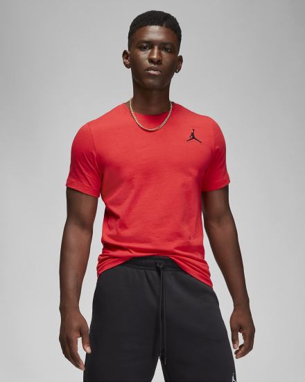 Camiseta Nike Jordan Jumpman Short-Sleeve Hombre Rojas Negras | DKLQW-5310
