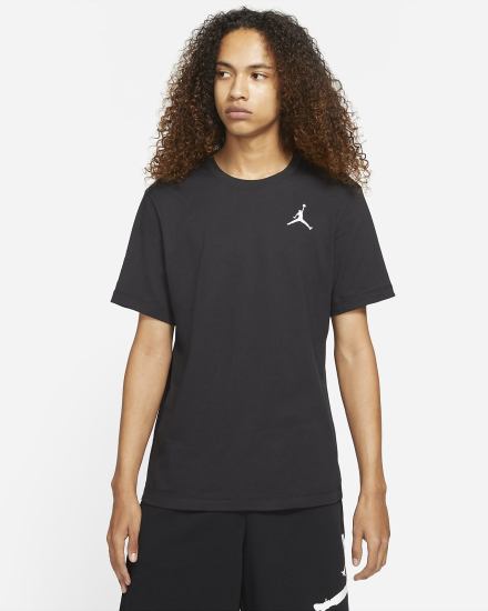 Camiseta Nike Jordan Jumpman Short-Sleeve Hombre Negras Blancas | DXZBG-2580