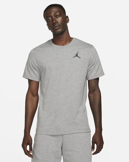 Camiseta Nike Jordan Jumpman Short-Sleeve Hombre Gris Oscuro Negras | FSJVP-9462