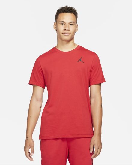 Camiseta Nike Jordan Jumpman Short-Sleeve Hombre Rojas Negras | XFAWJ-9847