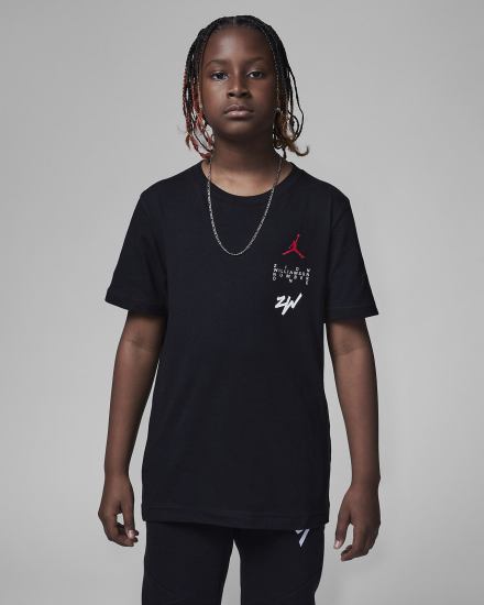 Camiseta Nike Jordan Kids Zion 2 Niño Negras | VWEIA-6540