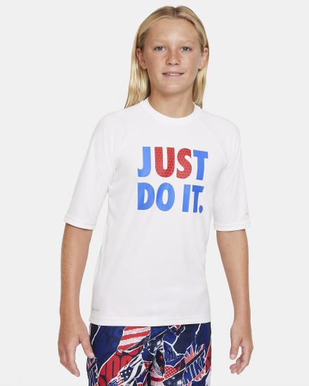 Camiseta Nike Kids Short Sleeve Hydroguard Niño Blancas | ZLVWM-4310