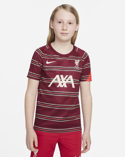 Camiseta Nike Liverpool FC Kids Pre-Match Short-Sleeve Soccer Top Niña Rojas Rojas Claro Kaki | SBTKC-5728