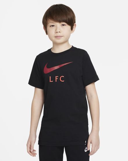 Camiseta Nike Liverpool FC Kids Soccer Niño Negras | TILQA-1987