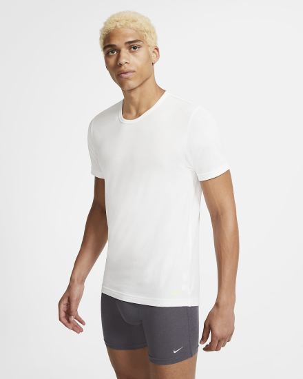 Camiseta Nike Luxe Cotton Modal Slim Fit Crew-Neck Undershirt (2-Pack) Hombre Blancas | VSEIC-6807