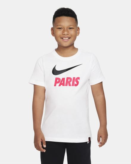Camiseta Nike Paris Saint-Germain Kids Soccer Niño Blancas Rojas | NEXAZ-8956