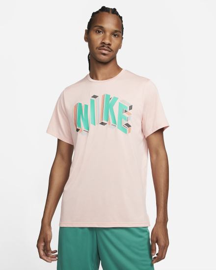 Camiseta Nike Pro Dri-FIT Hyper Dry Estampadas Training Top Hombre Coral Verde | WULOV-7265