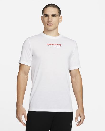 Camiseta Nike Pro Dri-FIT Training Hombre Blancas | VIJWO-3675