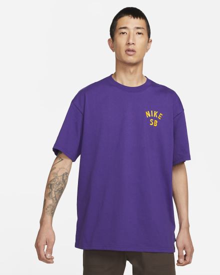 Camiseta Nike SB Skate Hombre Moradas | MKNAI-1458