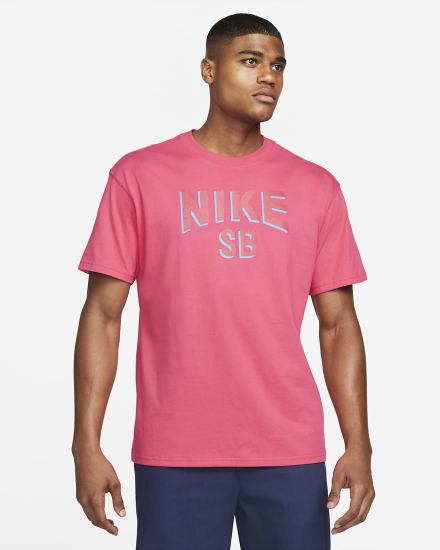 Camiseta Nike SB Skate Hombre Rosas | QABXK-6234