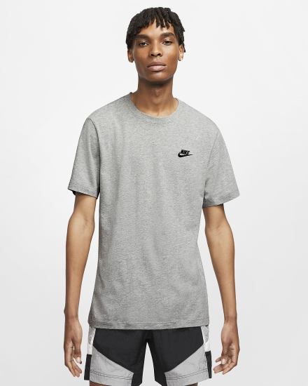 Camiseta Nike Sportswear Club Hombre Gris Oscuro Negras | WYJDH-1279