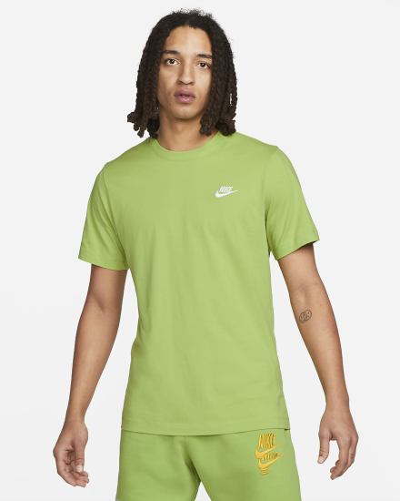 Camiseta Nike Sportswear Club Hombre Verde Blancas | ZLWKH-4397