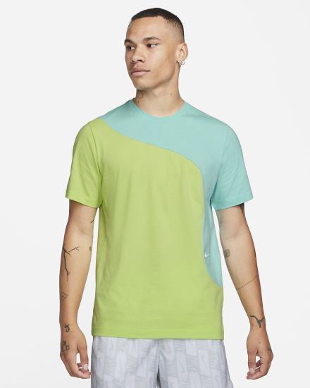 Camiseta Nike Sportswear Color Clash Hombre Limón Claro | AIYMO-5089