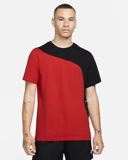 Camiseta Nike Sportswear Color Clash Hombre Rojas Negras | WRVDL-8192
