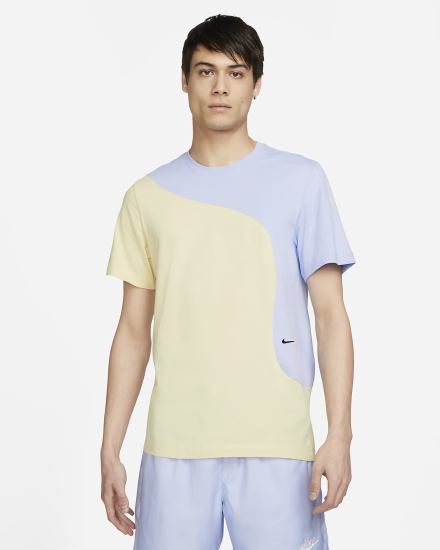Camiseta Nike Sportswear Color Clash Hombre Limón Azules Claro | ZMOIV-3580