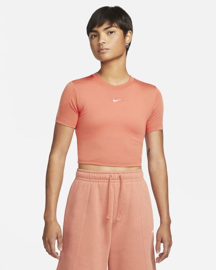 Camiseta Nike Sportswear Essential Crop Top Mujer Blancas | QYJFB-9516