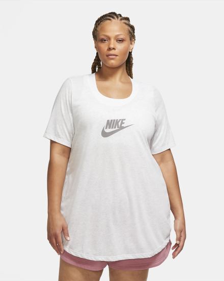 Camiseta Nike Sportswear Essential Tunic (Plus Size) Mujer Negras | MSQAD-5816