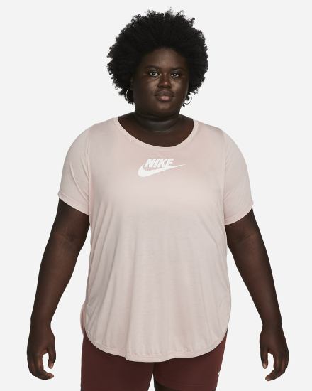Camiseta Nike Sportswear Essential Tunic (Plus Size) Mujer Rosas | XMJPH-7452