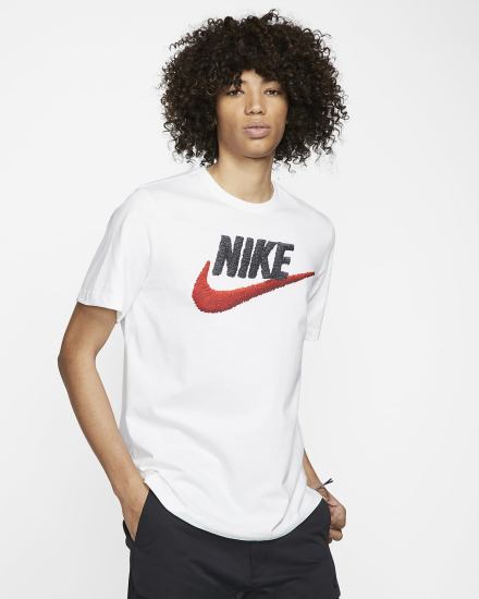 Camiseta Nike Sportswear Hombre Blancas Negras Rojas | MWNBY-8704