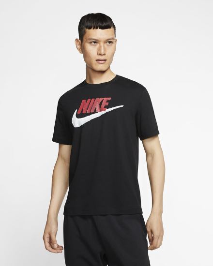 Camiseta Nike Sportswear Hombre Negras Rojas Blancas | DCTIL-8753