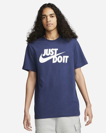 Camiseta Nike Sportswear JDI Hombre Azul Marino Blancas | YADWF-1892