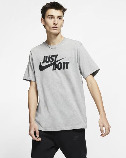 Camiseta Nike Sportswear JDI Hombre Gris Oscuro Negras | SEUDT-8729