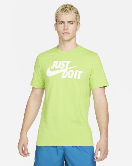 Camiseta Nike Sportswear JDI Hombre Verde Blancas | QHXVT-6807