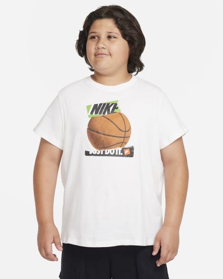 Camiseta Nike Sportswear Kids (Extended Size) Niño Blancas | KSUXJ-6483