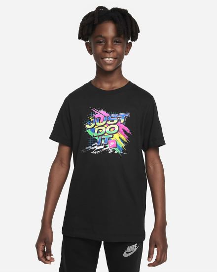 Camiseta Nike Sportswear Kids (Extended Size) Niño Negras | WGCYA-5371